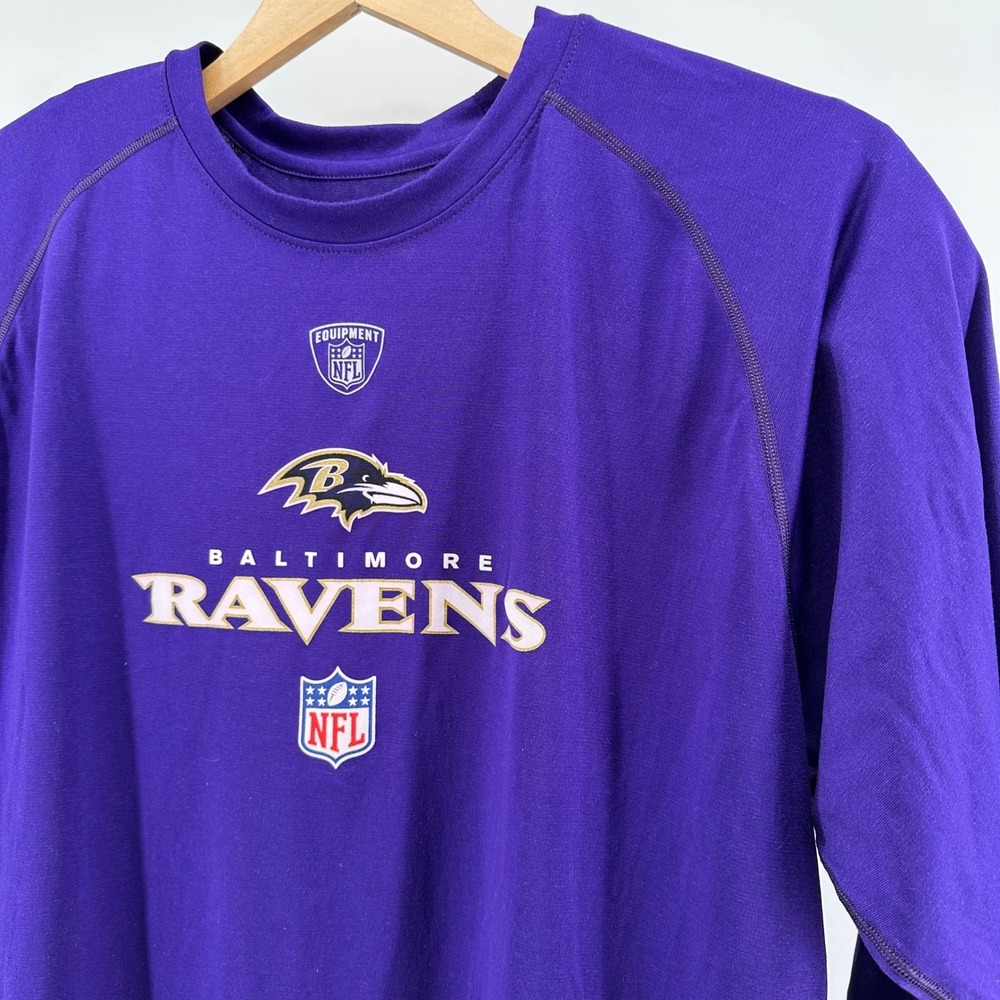 Reebok Baltimore Ravens NFL Equipment PlayDry Performance Shirt Mens XL Purple